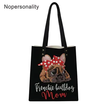 

Nopersonality Cute French Bulldog Women Large Capacity PU Tote Bags Female Shoulder Bags Portable Storage Handbags for Girls