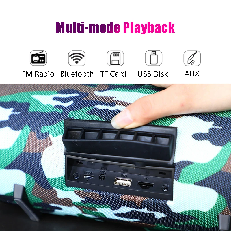 Big Power Portable Wireless Bluetooth Speaker Stereo Speakerphone Music Subwoofer Column Speakers for Computer with FM Radio