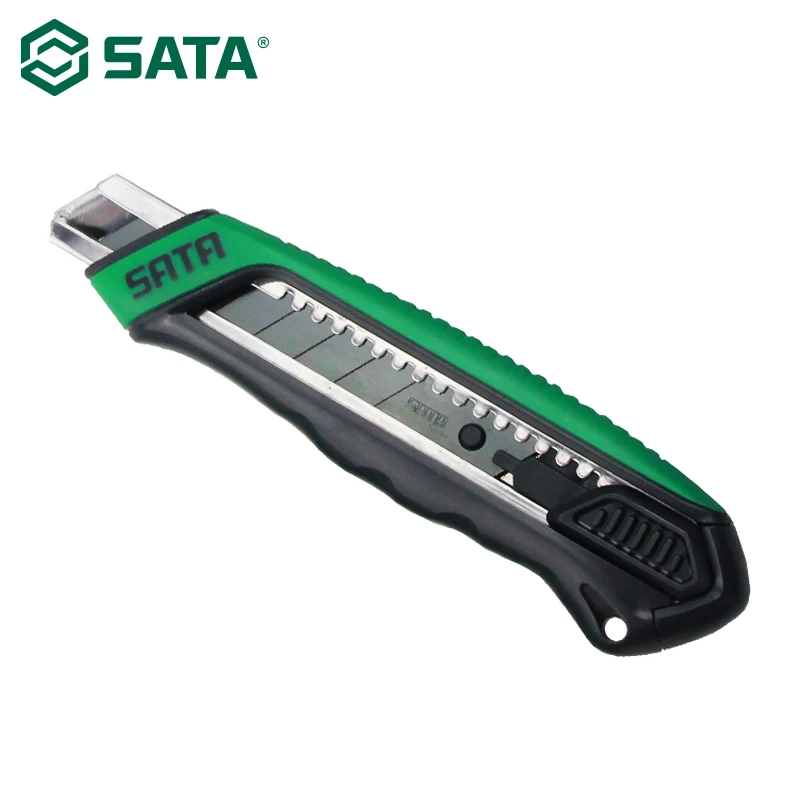 SATA 18 мм Универсальный нож супер острый и прочный резиновый нож бумажный нож настенный бумажный нож Бытовая резка Нескользящая 93482