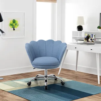 

Shell Dressing Chair Luxury Velvet Swivel Shell Chair for Living Room Bed Room Furniture Modern Leisure Arm Chair American Style