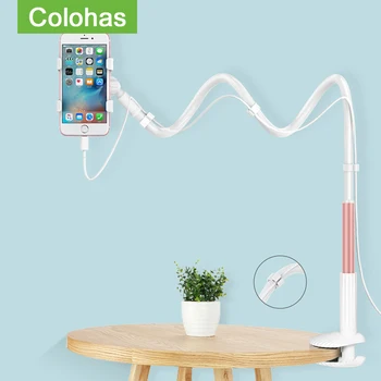 

Universal Lazy Holder Arm Flexible Mobile Phone Stand Stents Bed Desk Table Clip Gooseneck Bracket for Phone Muti Colors