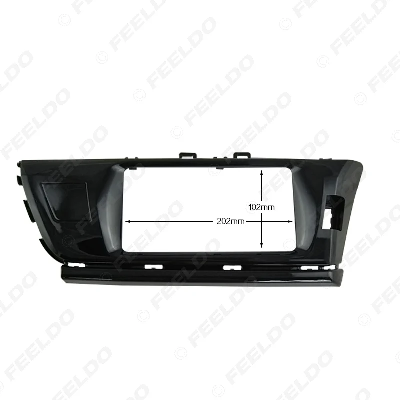FEELDO автомобиля CD/DVD аудио стерео Фризовая рамка пластина для Toyota Corolla/Altis/Левин радио 2DIN приборная панель отделка комплект# AM4914