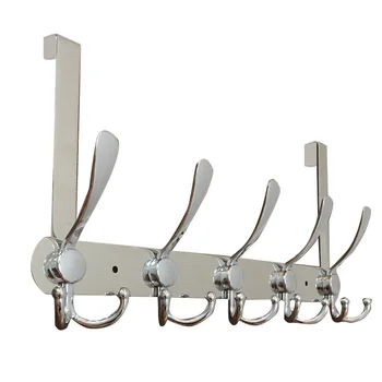

Over The Door Hook Towel Clothes Scratch-proof Coat Rack Stainless Steel For Hanging Multi-Purpose Bedroom Bathroom Organizers