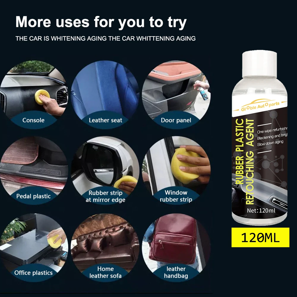 turtle wax ice Plastic Renovator Coating For Auto Plastic Rubber Repair Clean Restore Gloss Black Brighten Retread Plastic Restore Agent adam polishes