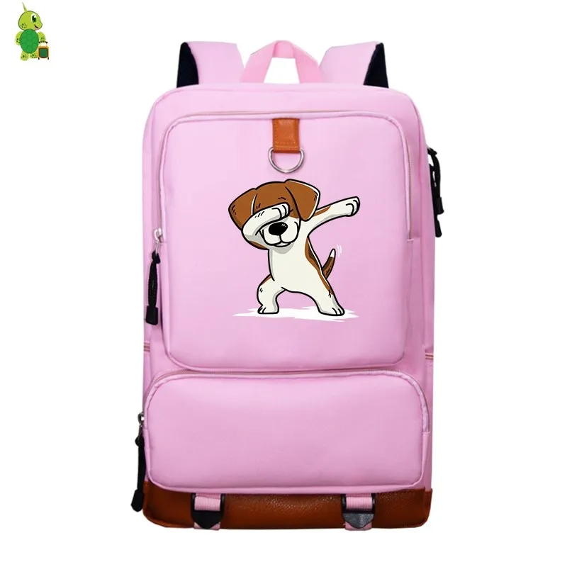 Школьный рюкзак Забавный Beagle Boston собака корги сумки для подростков женщин и мужчин ноутбук удобный рюкзак для путешествий Сумки Большой рюкзак - Color: 5