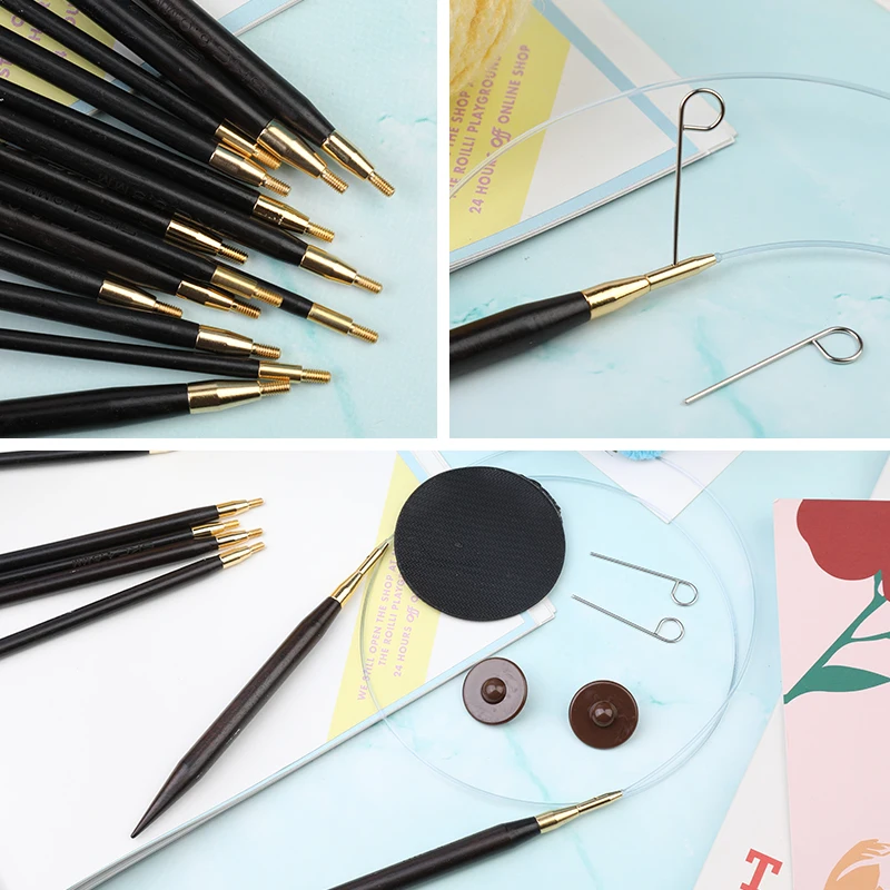 Sandalwood Circular Knitting Needles Crochet Weaving Pins Needlework Tools Wool Cotton Yarn DIY Knit Accessories knitting needles knitting supplies weaving tools knitting craft supplies