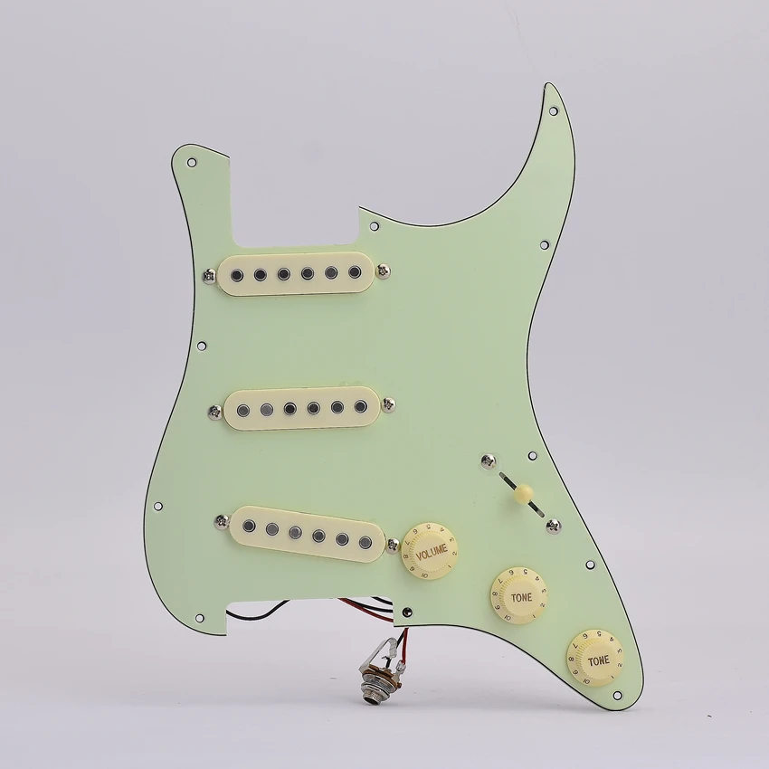 

1Set Alnico Single Coil SSS Electric Guitar Pickguard Pickup Loaded Prewired Scratch Plate for ST Electric Guitarra