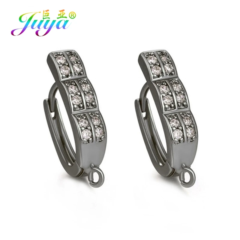 Metal Black Ali Moda, сделай сам, фурнитура для сережек, поставки, золото/серебро, крючки для сережек, аксессуары для кристаллов, кисточка, жемчуг, агат, изготовление сережек - Цвет: Metal Black