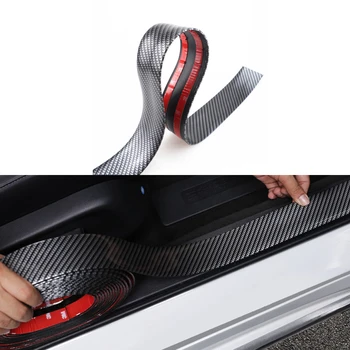 

Carbon Fiber Rubber Bumper Strip Door Sill Protector Edge Guard Car Stickers For Mercedes Benz W203 W205 W211 W221 W124 W163
