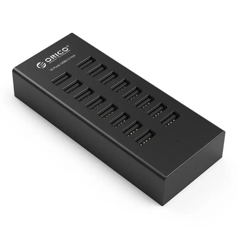 ORICO H1613 USB HUB 16 Ports USB 2.0 HUB Multi USB2.0 Splitter Adapter Dock With 12V/2A EU US Plug Power Adapter For PC Laptop