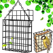 Ao ar livre verde quadrado bloco de pão pássaro alimentador pássaro dispositivo comida suet alimentador gaiola de pássaro decoração para quintal e jardim