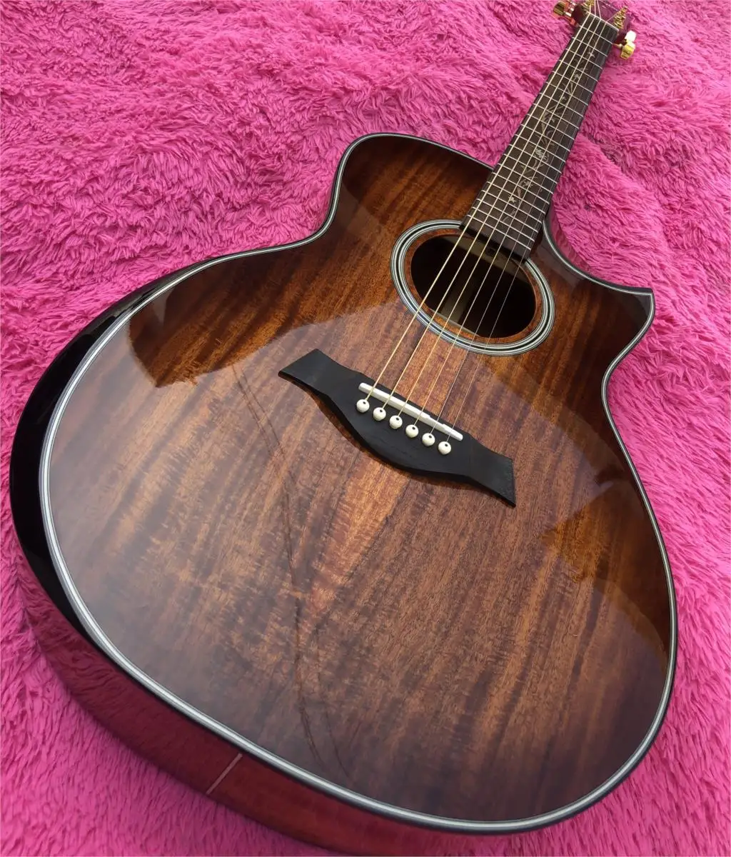 Высококачественная акустическая гитара Chaylor K24 Solid Koa 41 дюйм электрическая с