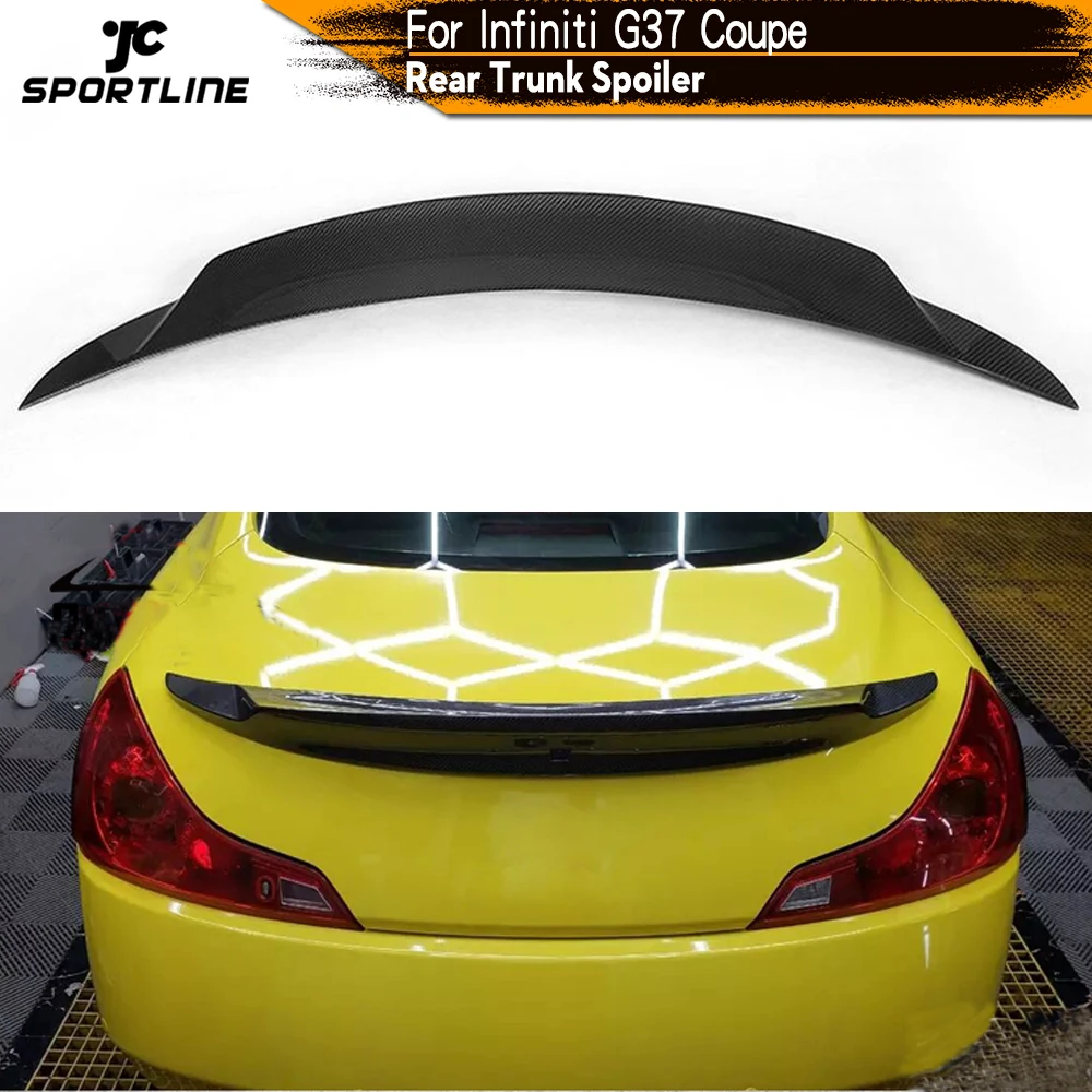 Задний спойлер из углеродного волокна/ФАП для багажника Infiniti G37 2 дверный купе