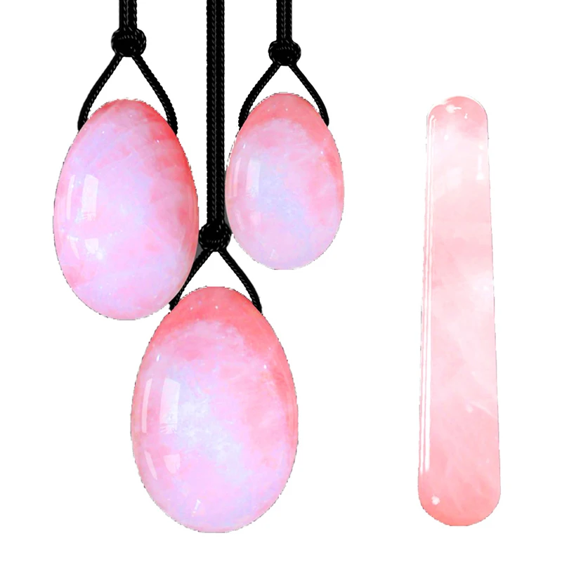 Crystal Quartz Yoni Egg Set For Kegel Exerciser Yoga Postpartum Health Massage | Красота и здоровье