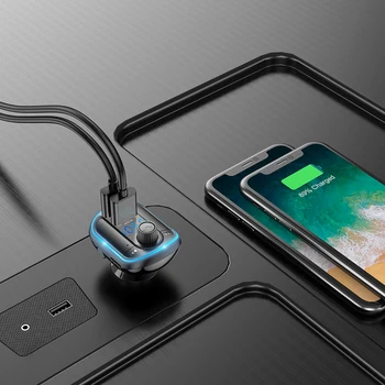 

Bluetooth 5.0 Handsfree Car Kit FM Transmitter Modulator Audio MP3 Player With Fast Charging Car Auto Charger Car Accessories
