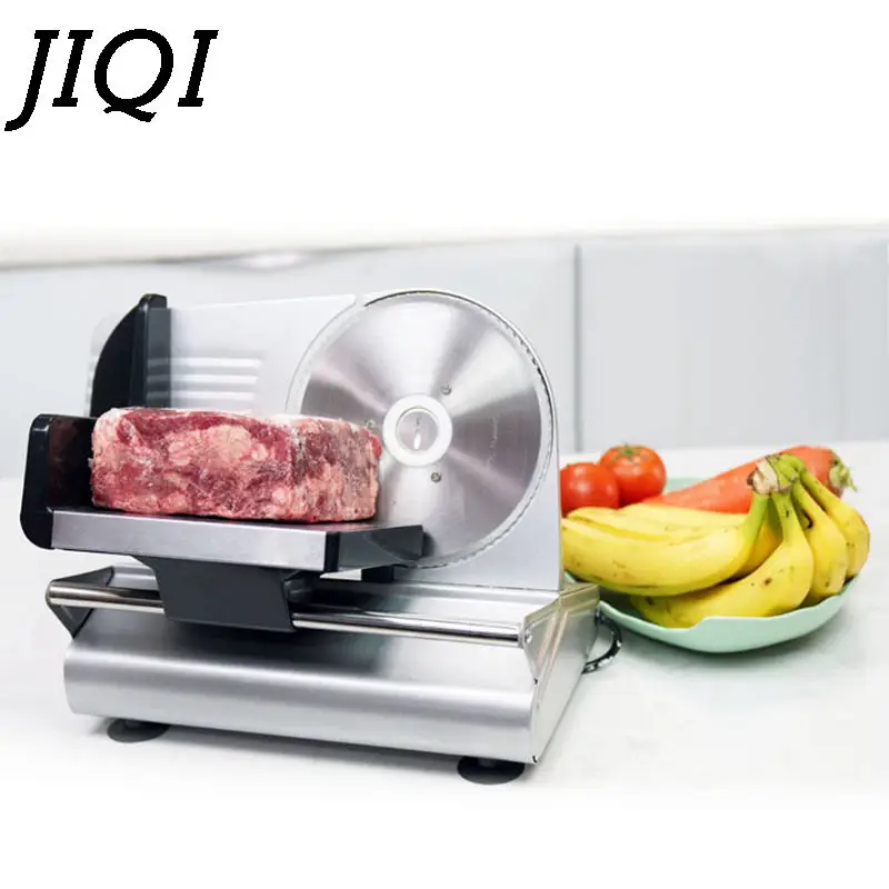 JIQI Meat slicing machine Household electric meat slicer bread vegetable fruit slicers cutter for frozen beef mutton 110V/220V 1