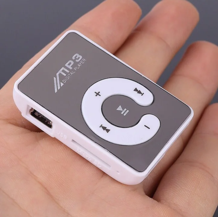 Красочные хорошее качество мини клип USB SD зеркало дизайн клип спорт MP3 музыкальный плеер без экрана