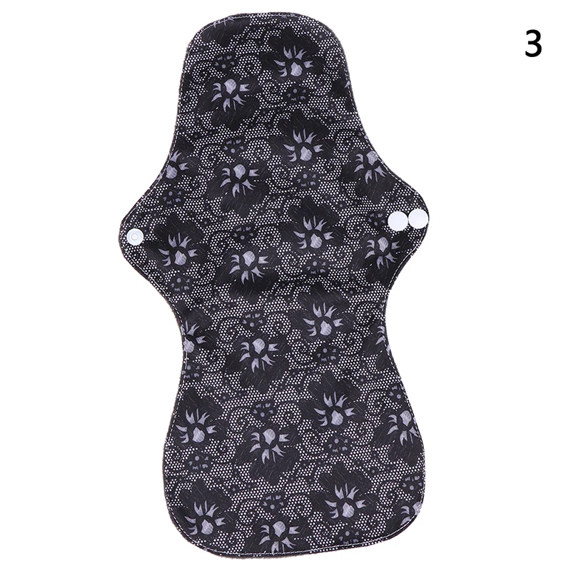 5 Style Reusable Washable Sanitary Pads Bamboo Cloth Pads Serviette Hygienique Cartoon Print Women Menstrual Pads Large Size - Цвет: 3