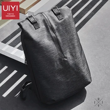 

Black Stitching Zipper Pocket Softback Zipper Clasp Laptop Backpack Casual Korean Minimalist Travel Leather Sport Backpack Man