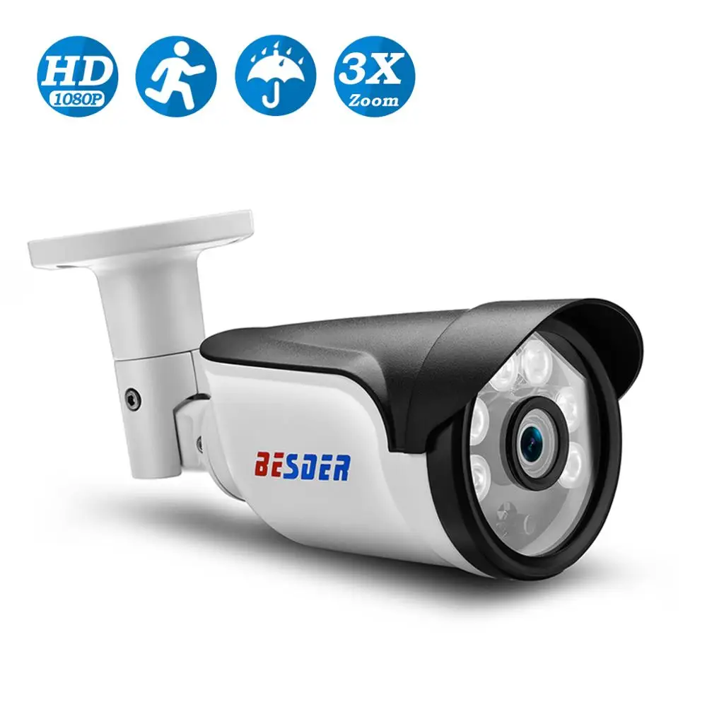 BESDER 3X моторизованный зум SONY IMX322 1080P IP камера 2 8 мм 12 Len для внутреннего