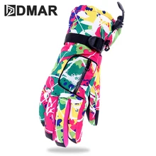 DMAR камуфляж, лыжи перчатки Водонепроницаемый перчатки для катания на сноуборде для мотоциклетных восхождение Ездовые перчатки теплые зимние перчатки Для женщин детей