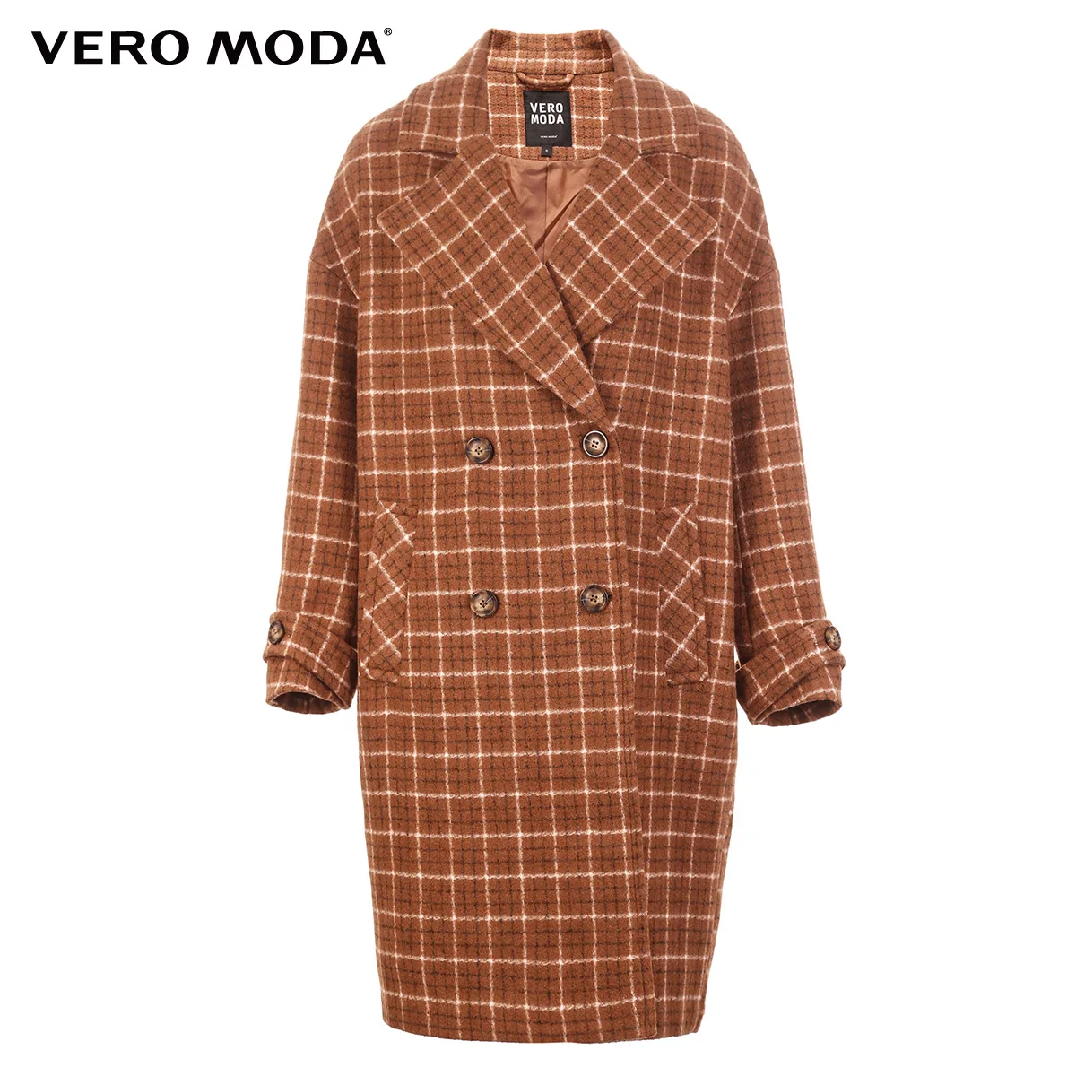 Vero Moda Женское шерстяное пальто с лацканами | 318327551