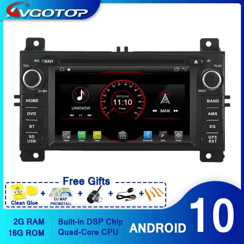 AVGOTOP Android 10 Wince автомобильный радиоприемник DVD-плеер для JEEP GRAND CHEROKEE 2012 2G 16G