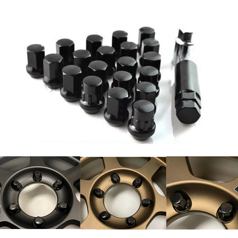Wheel Lug Nuts 20pcs Car Close End Wheel Lock Lug Nuts Rays Volk 17 HEX