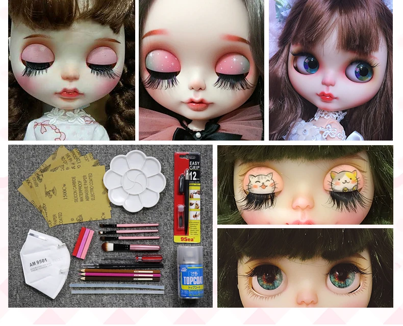 Neo Blyth Doll NBL Customized Shiny Face,1/6 BJD Ball Jointed Doll Ob24 Doll Blyth for Girl, Toys for Children NBL06
