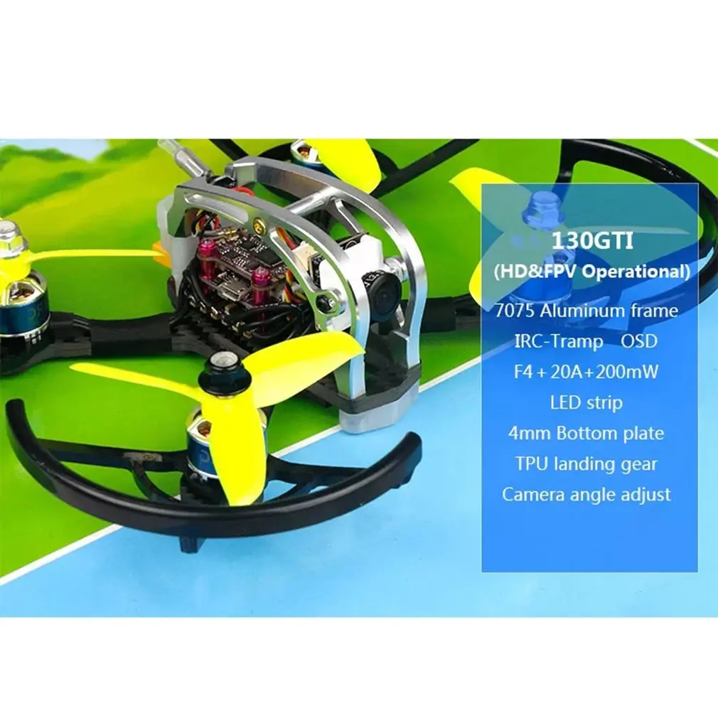 LDARC 130GTI-HD 133 мм 3-4S FPV гоночный Дрон PNP BNF F4 OSD 20A BLheli_S 4в1 ESC w/Caddx. US Turtle V2 1080P камера