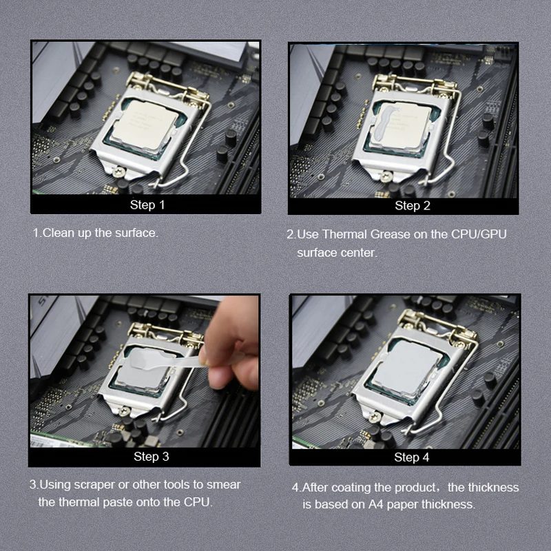 Composto Térmico para Cpu Gpu Chipconjunto Notebook Cooling Pasta de Graxa Gesso Dissipador de Calor Condutor 12w mk Zf12-silicone - Imagem 6