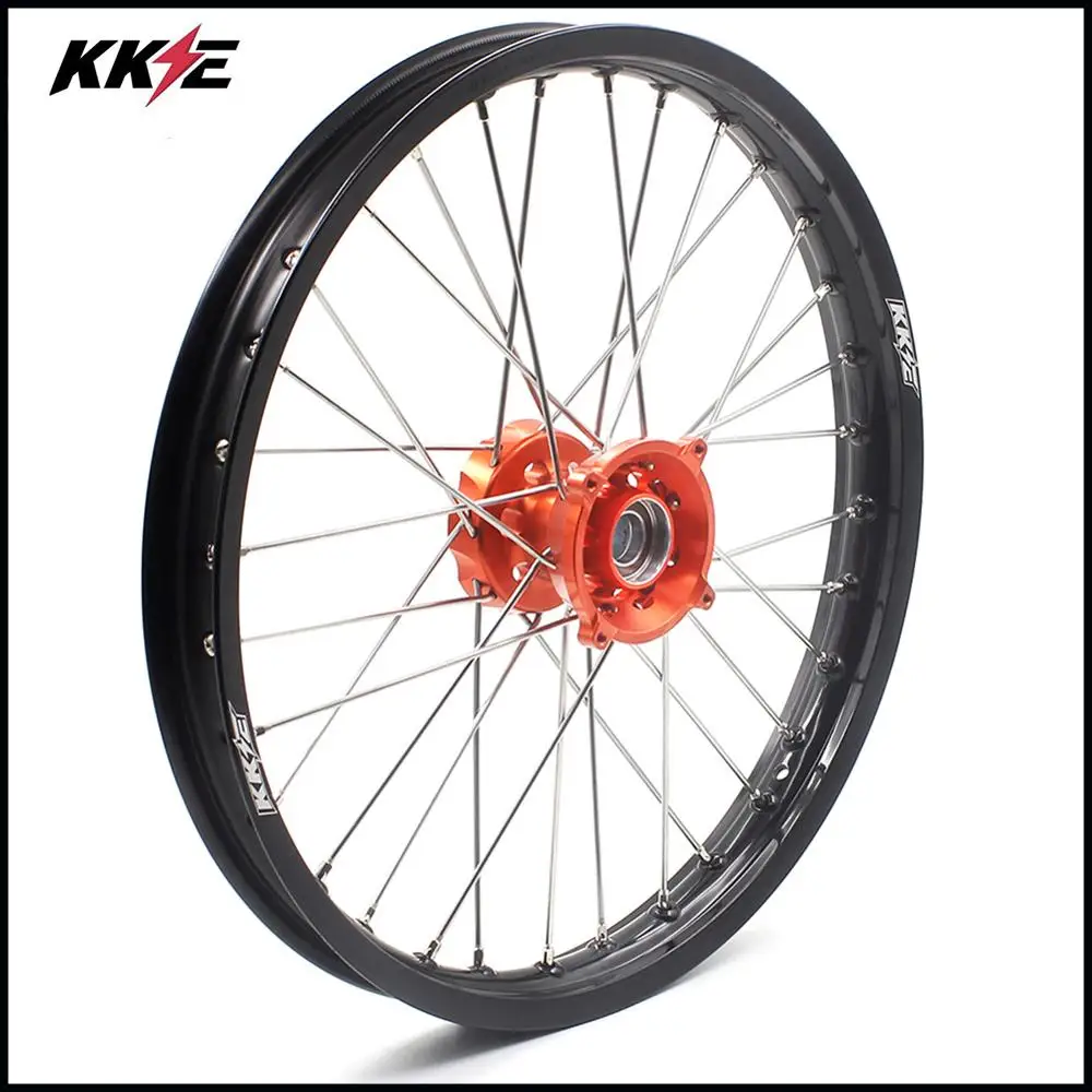 19/16 колеса большие Spoked Детские диски набор для KTM 85 SX 2003- колеса оранжевые ступицы