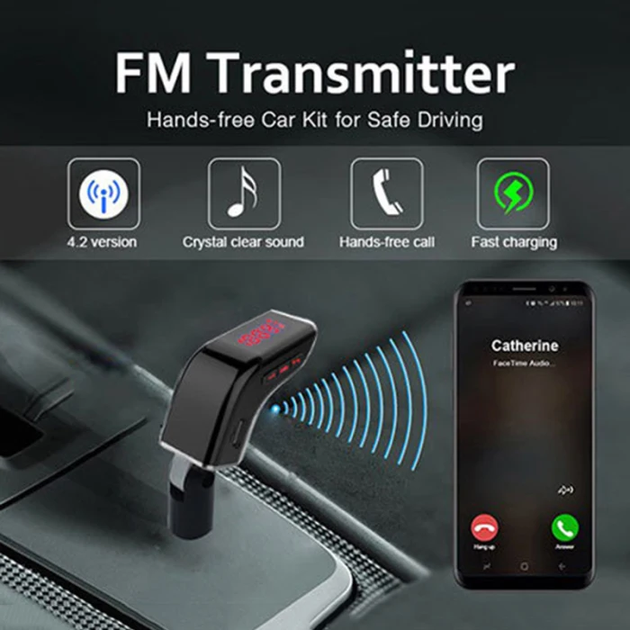 Автомобильный Bluetooth fm-передатчик беспроводной Handsfree авто MP3 плеер двойной USB быстрое зарядное устройство EM88