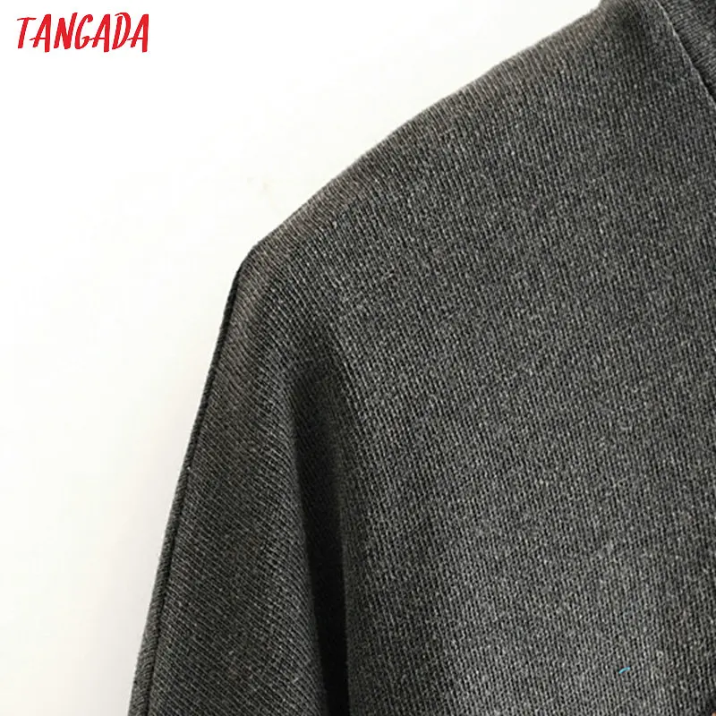 Tangada женская серая хлопковая Футболка с животным принтом, футболки с коротким рукавом и круглым вырезом, Женская Повседневная летняя уличная футболка, Топ 3H280