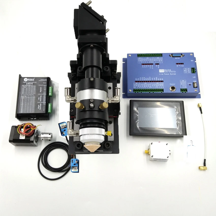 RD6332M черный автоматический фокус CO2 лазерная режущая головка набор и лазерный контроллер для резки металла и неметаллический материал