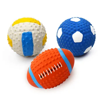 

Cat dog toy latex material football toy Voice Sound volleyball pets Squeaky Lovely Toys Bouncing Ball pet supplies S L For dogs