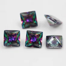 

Size 3x3mm~10x10mm Square Shape Plating Color Cubic Zirconia Stone Loose Multiolor CZ Stones Synthetic Gems