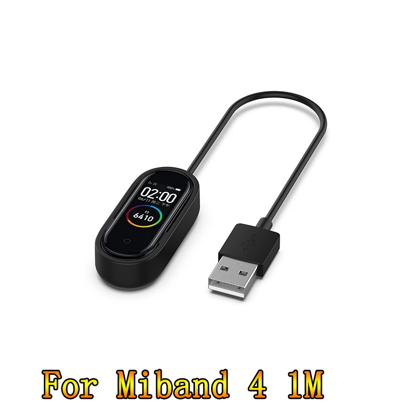 for miband 4 1M Для Xiaomi mi Band 4 usb зарядная подставка с зарядным устройством сменный Шнур зарядное устройство адаптер для mi Band 2 3 4 смарт-браслеты - Цвет: for miband 4 1M