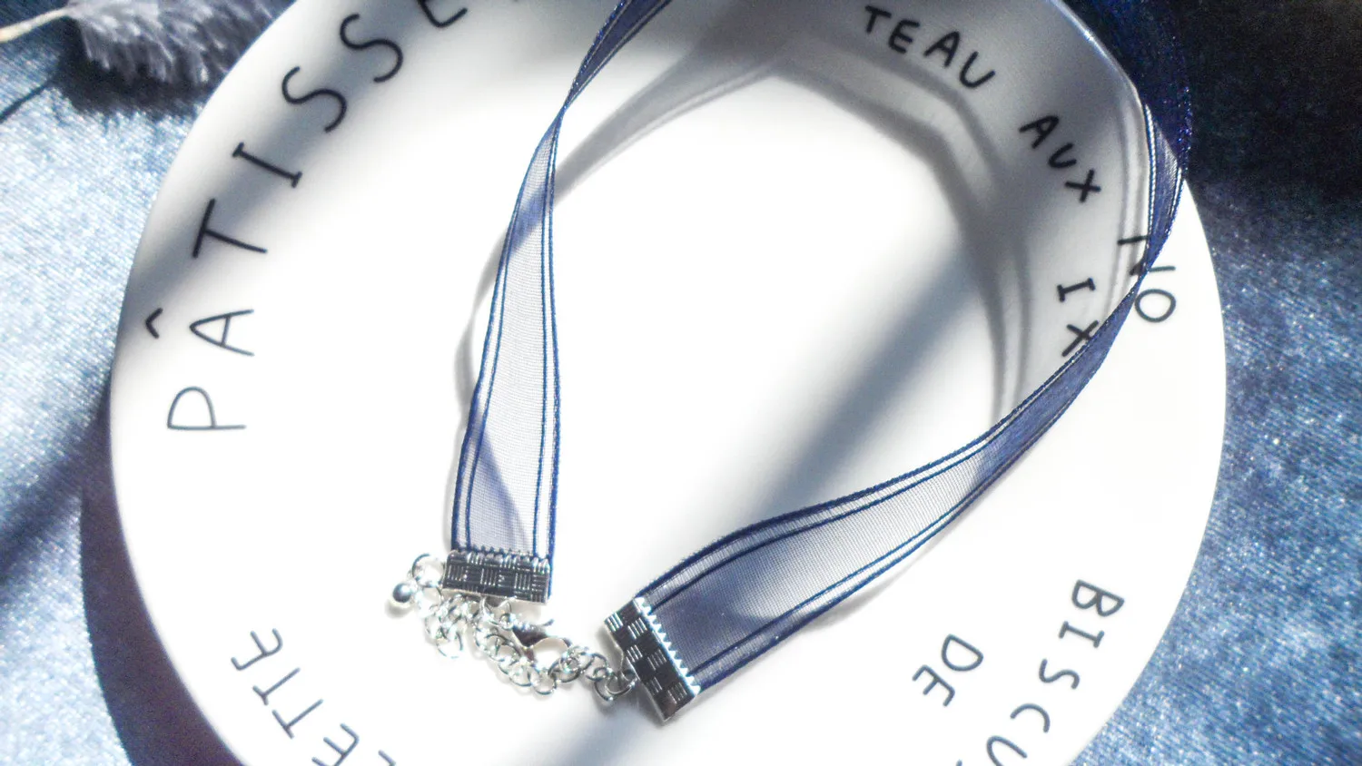 Япония и Южная Корея Новое синее кружевное бархатное волнистое ожерелье короткая цепочка на ключицы для женщин модные ювелирные изделия