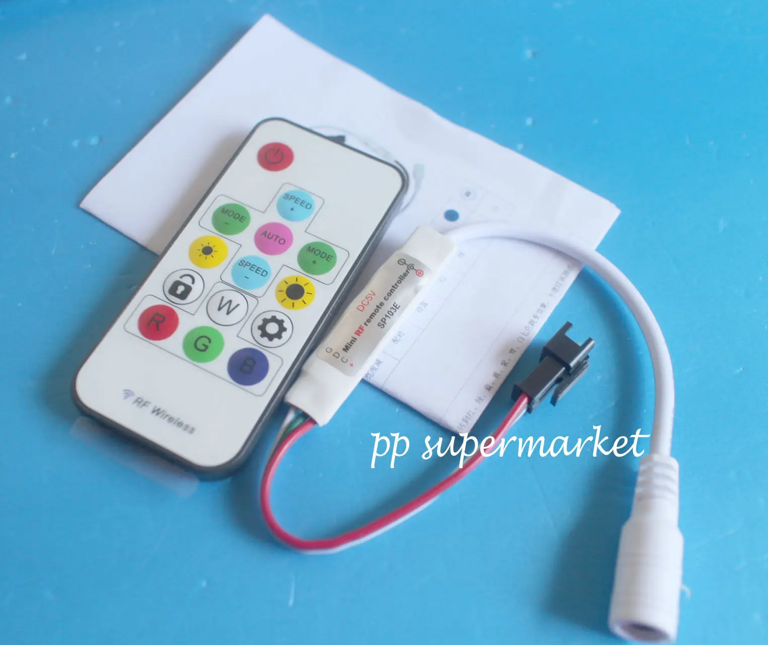 DC5V/12 V SP103E 14Key RF Беспроводной дистанционный ЖК RGB контроллер для WS2801 WS2812B WS2811 полосы мини цифровая лента 2048 пикселей светодиодная