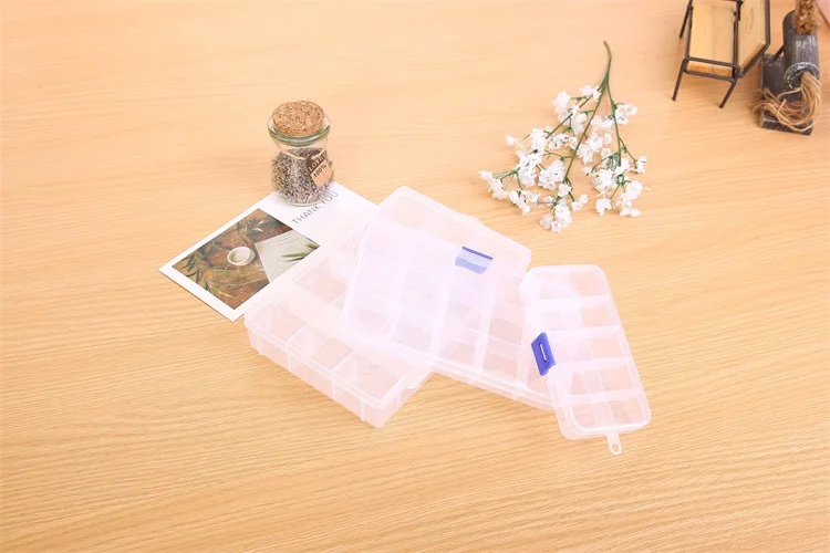 Transparent Makeup Jewelry Box Medicine Box 10/15/24 Grid Home Commonly Used Splittable/Not Splittable Unloading Storage Box