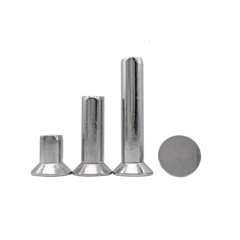 20pcs M5 countersunk head solid rivets flat percussive rivet Knocking rivetings stainless steel riveting GB869 5mm-40mm long