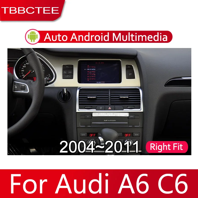 Sale Car Android System 1080P IPS LCD Screen For Audi A6 A6L C6 2004~2011 Car Radio Player GPS Navigation BT WiFi AUX 5