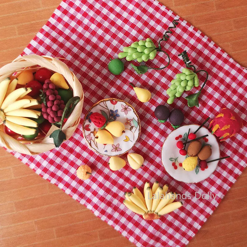 Миниатюрные модели фруктов для кукольного домика кухни супермаркета