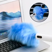Plumeau à plumes électrique Portable, plumeau à plumes rétractable, brosse de nettoyage, stockage et décontamination des rouleaux