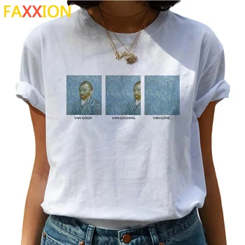 

Van Gogh Oil Art Painting femme T Shirts Women Van Goghing Van Gone Funny T-shirts 90s Graphic Tshirt Fashion Top Tees Female