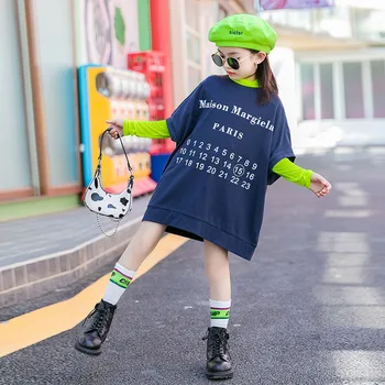 

Kids Girls Cool Autumn Tops Sets Two-Piece Long T-shirt 2020 New Fashion Children Clothes 6 8 10 12 years old