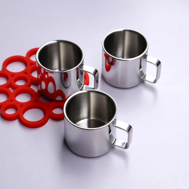 New Stainless Steel Espresso Cups Double Walled Vacuum Insulated Heat  Resistant Coffee Cups Unbreakable Small Cup - AliExpress