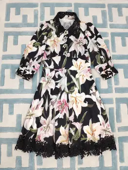 

The new summer 2020 printing water soluble lace dress