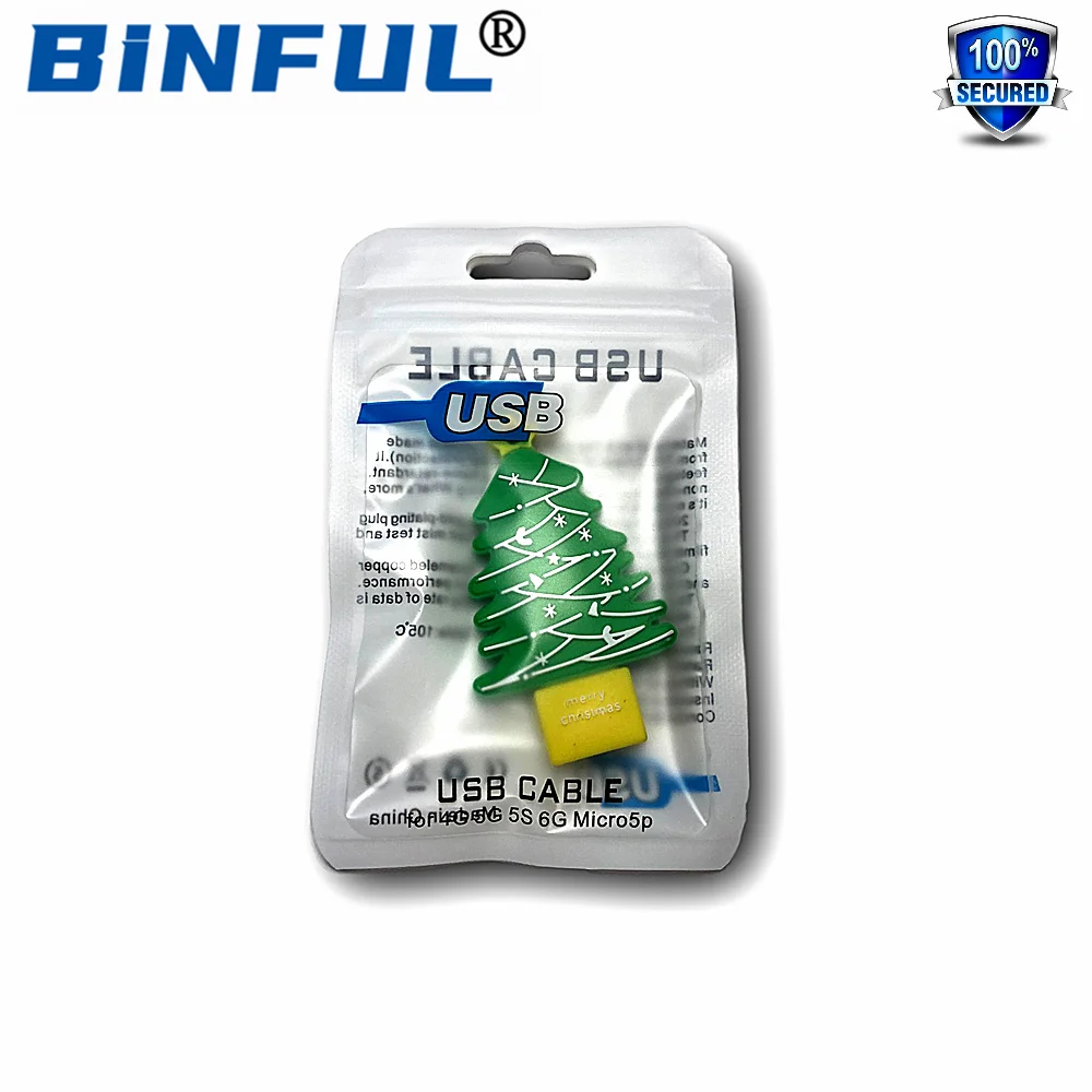 BINFUL подлинный USB 3 0 Рождественская елка usb флэш накопитель мультфильм 8G 16G 32G 64G 128G